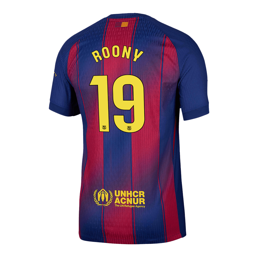 ROONY #19 Barcelona Mens Home Soccer Jersey 2025/26 Red&Blue - Player Version