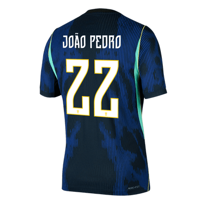 JOÃO PEDRO #22 Brazil Mens Away Soccer Jersey World Cup 2026 Navy - Player Version