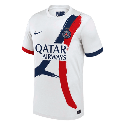 Champions of Europe #26 PSG Mens Away Soccer Jersey 2024/26 White