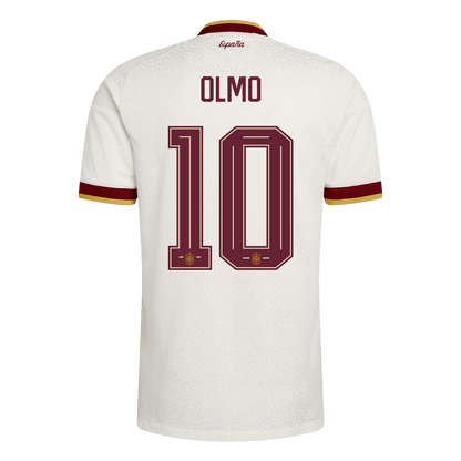 OLMO #10 Spain Mens Away Soccer Jersey World Cup 2026 White - Player Version
