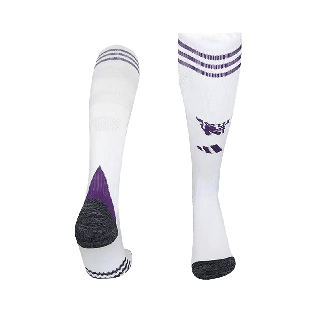 Manchester United Kids Away Soccer Socks 2025/26 White [PREMIUM]