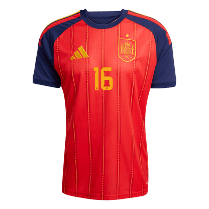 RODRIGO #16 Spain Mens Home Soccer Jersey World Cup 2026 Red [PREMIUM]