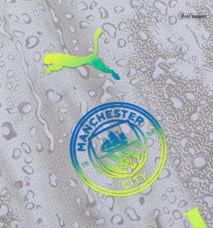 Manchester City Kids Third Away Soccer Kit 2025/26 Gray
