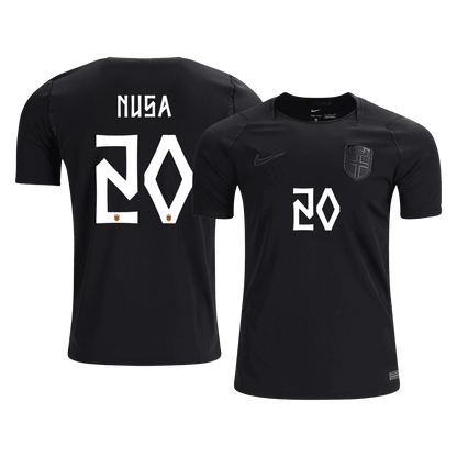 NUSA #20 Norway Mens Away Soccer Jersey World Cup 2026 Black