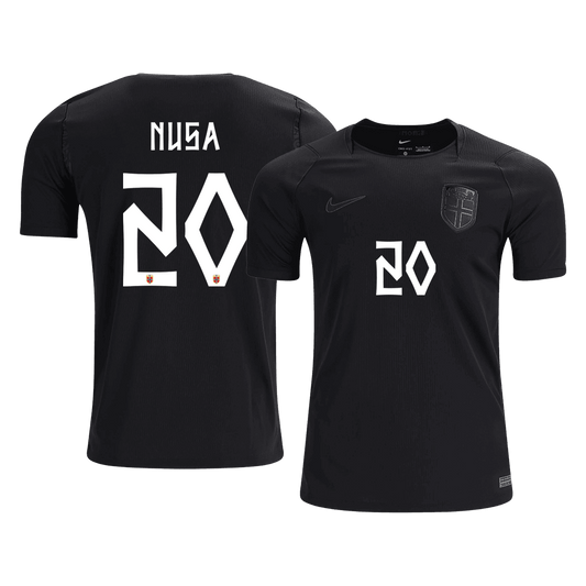 NUSA #20 Norway Mens Away Soccer Jersey World Cup 2026 Black