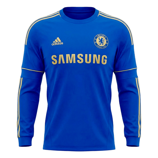Retro Chelsea Mens Home Long Sleeve Soccer Jersey 2012/13 Blue