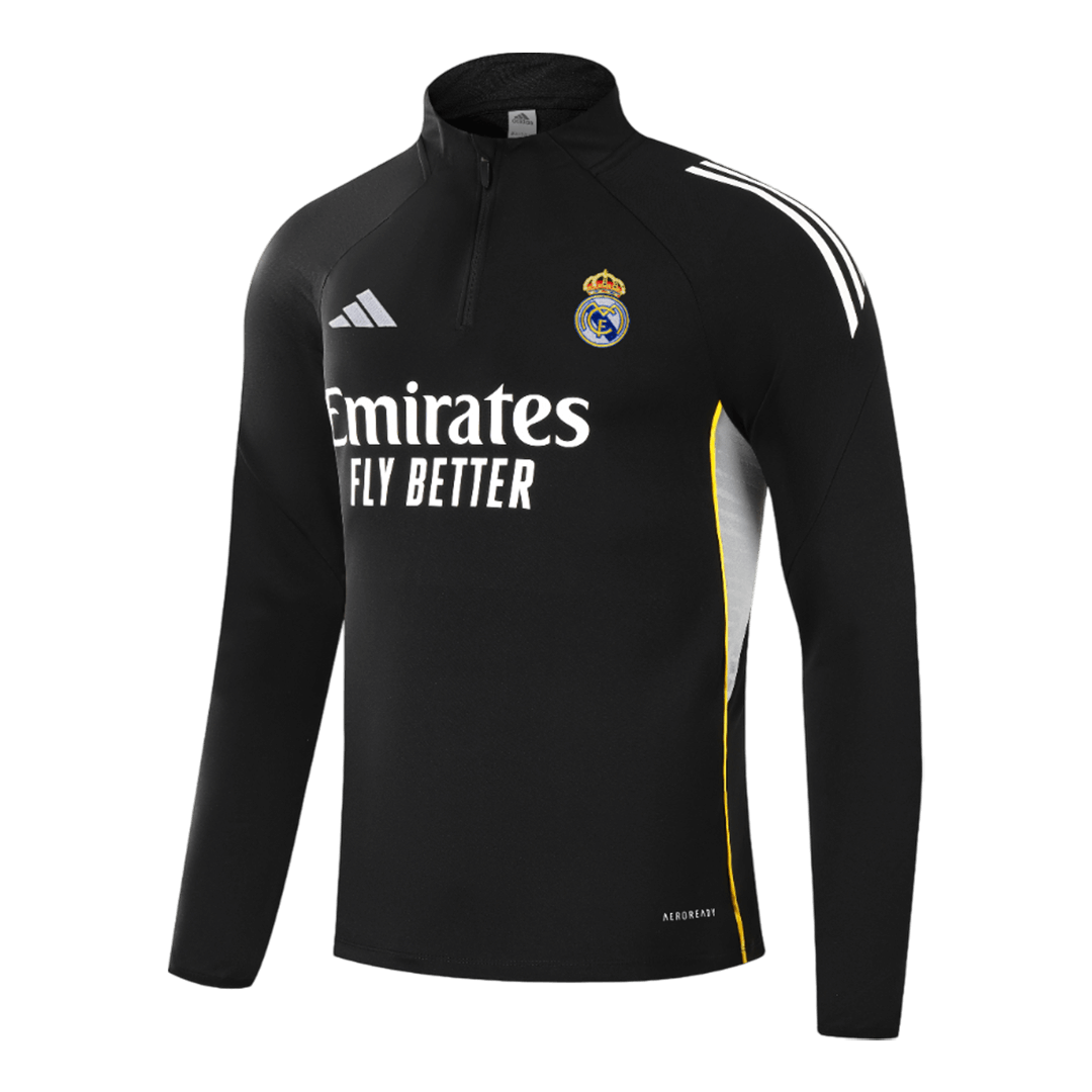 Real Madrid Mens Training Tracksuit Kit 2025/26 Black
