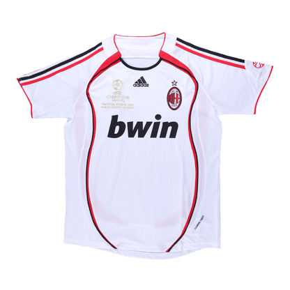 Retro AC Milan Mens Away Soccer Jersey UCL 2006/07 White