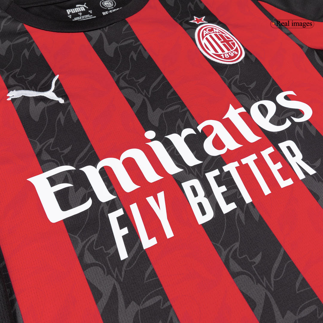 AC Milan Mens Home Soccer Full Set 2025/26 Red&Black [PREMIUM]