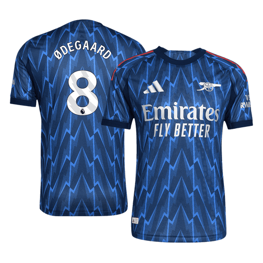 ØDEGAARD #8 Arsenal Mens Away Soccer Jersey 2025/26 Blue - Player Version
