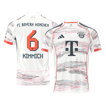 KIMMICH #6 Bayern Munich Mens Away Soccer Jersey 2025/26 White
