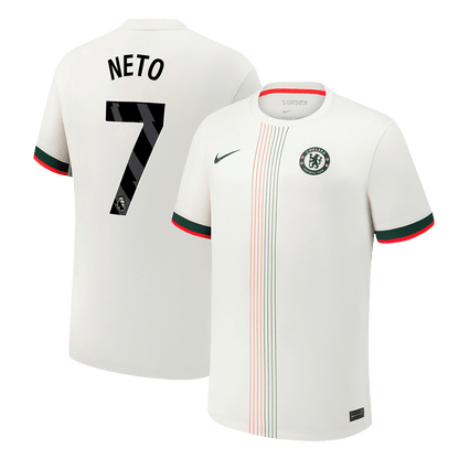 NETO #7 Chelsea Mens Away Soccer Jersey 2025/26 White
