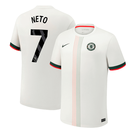 NETO #7 Chelsea Mens Away Soccer Jersey 2025/26 White