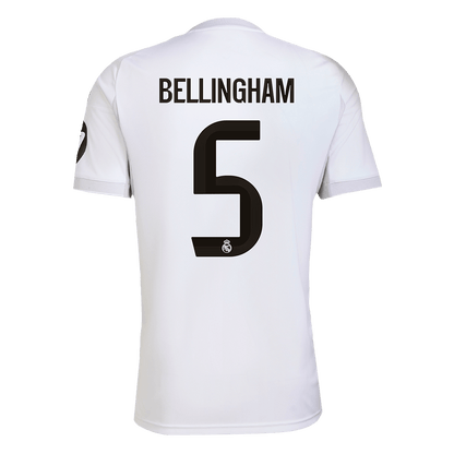BELLINGHAM #5 Real Madrid Mens Home Soccer Jersey 2025/26 White [PREMIUM]