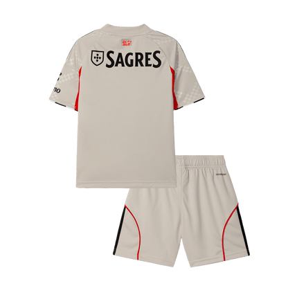 Benfica Kids Away Soccer Kit 2025/26 Beige