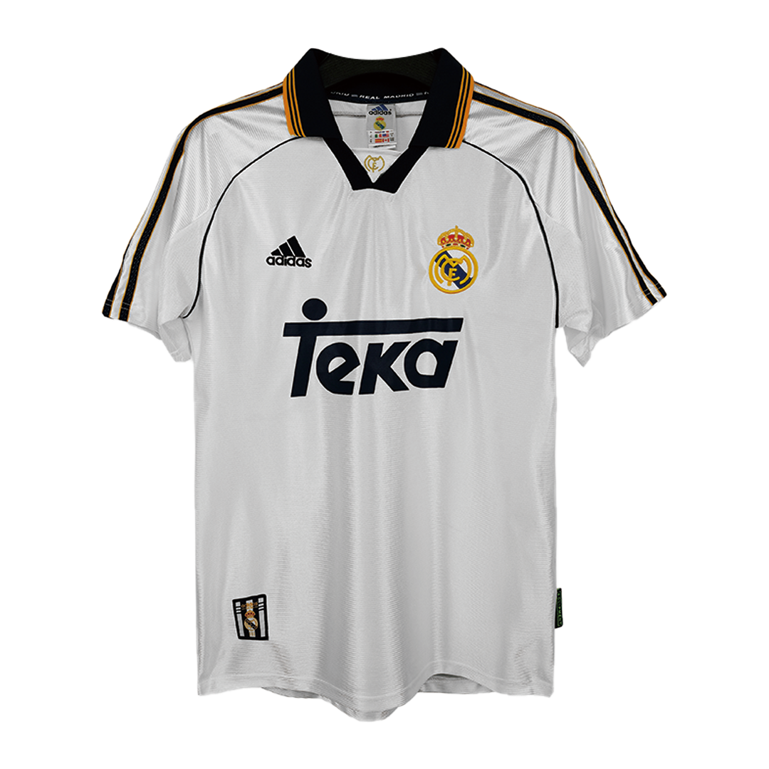 Retro Real Madrid Mens Home Soccer Jersey 1999/00 White