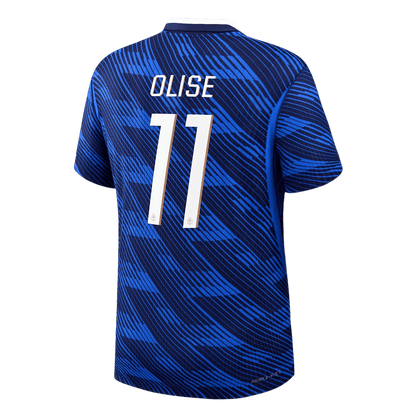 OLISE #11 France Mens Home Soccer Jersey World Cup 2026 Blue - Player Version