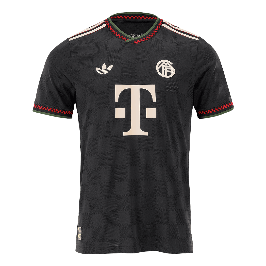 Bayern Munich Mens Third Away Soccer Kit 2025/26 Black - Player Version