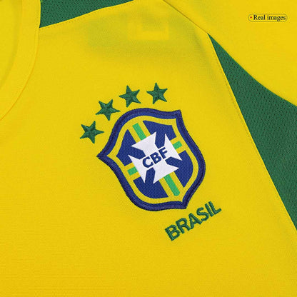 Retro RONALDO #9 Brazil Mens Home Soccer Jersey 2002/03 Yellow