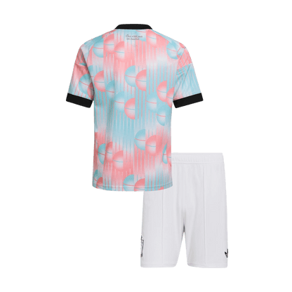 Belgium Kids Away Soccer Kit World Cup 2026 Blue&Pink