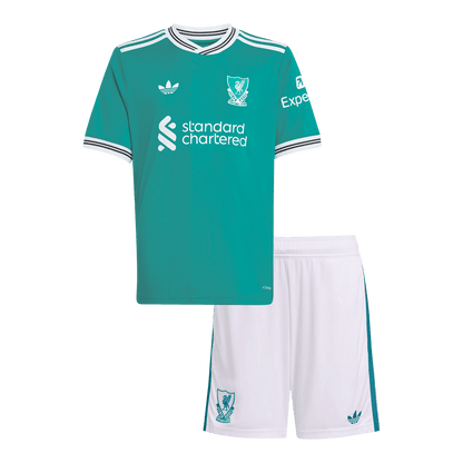 Liverpool Kids Third Away Soccer Kit 2025/26 Green