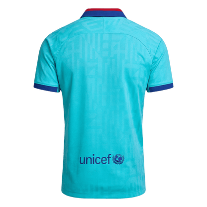 Retro Barcelona Mens Third Away Soccer Jersey 2019/20 Teal