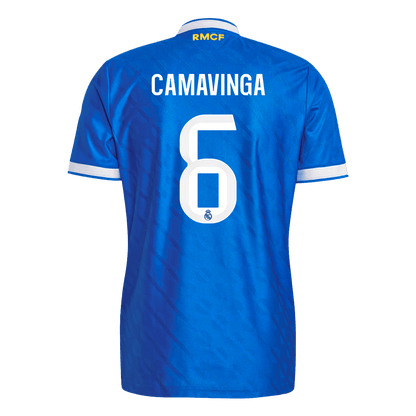 CAMAVINGA #6 Real Madrid Mens Third Away Soccer Jersey 2025/26 Blue - Player Version