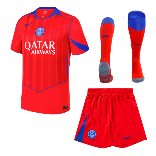 PSG Mens Third Away Soccer Full Set 2025/26 Red