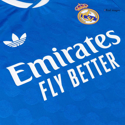 VINI JR. #7 Real Madrid Mens Third Away Soccer Jersey 2025/26 Blue - Player Version