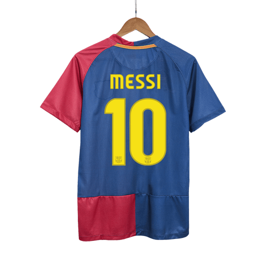 Retro MESSI #10 Barcelona Mens Home Soccer Jersey UCL Final UCL 2008/09