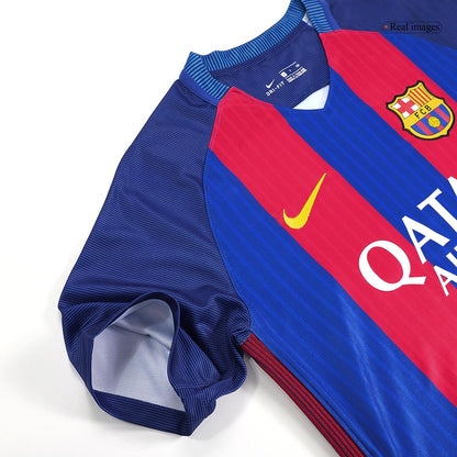 Retro MESSI #10 Barcelona Mens Home Soccer Jersey 2016/17 Red&Blue