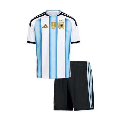 Argentina Kids Home Soccer Kit World Cup 2026 Blue&White [PREMIUM]