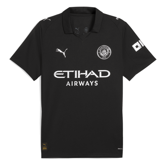 Manchester City Mens Away Soccer Jersey 2025/26 Black