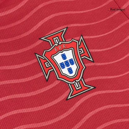 Portugal Mens Home Long Sleeve Soccer Jersey World Cup 2026 Red