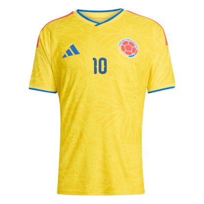 JAMES #10 Colombia Mens Home Soccer Jersey World Cup 2026 Yellow - Player Version