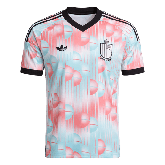 Belgium Mens Away Soccer Jersey World Cup 2026 Blue&Pink