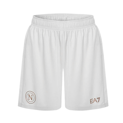 Napoli Mens Away Soccer Shorts 2025/26 White