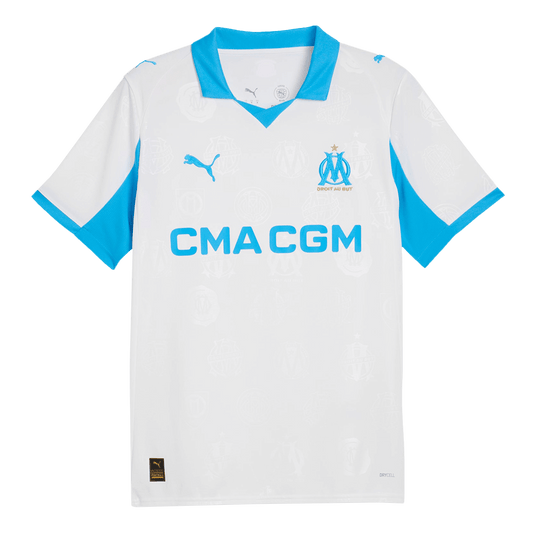 Marseille Mens Home Soccer Jersey 2025/26 White
