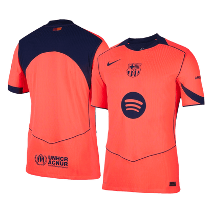 Barcelona Mens Third Away Soccer Jersey 2025/26 Orange - Player Version