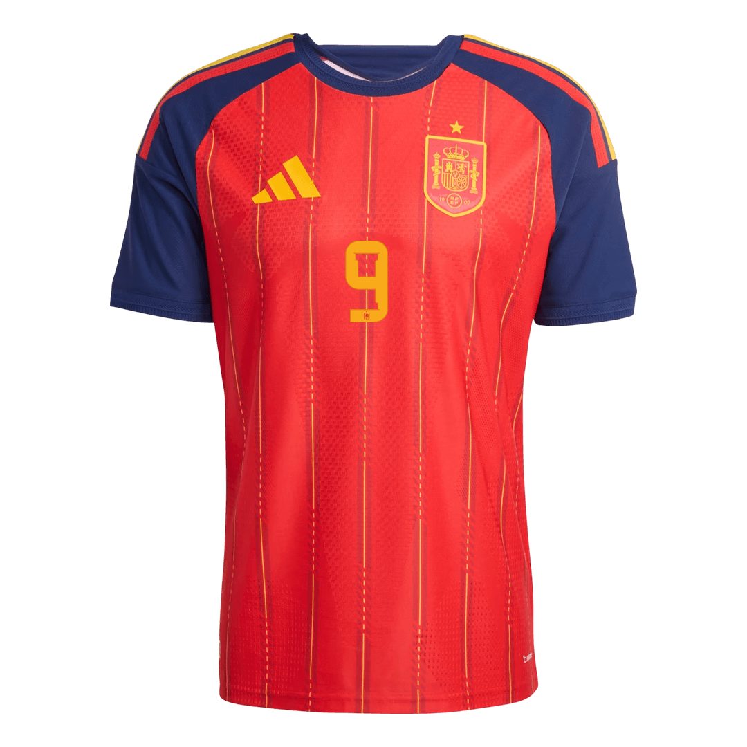 GAVI	 #9 Spain Mens Home Soccer Jersey World Cup 2026 Red - Player Version