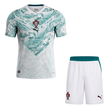 Portugal Mens Away Soccer Kit World Cup 2026 White&Green