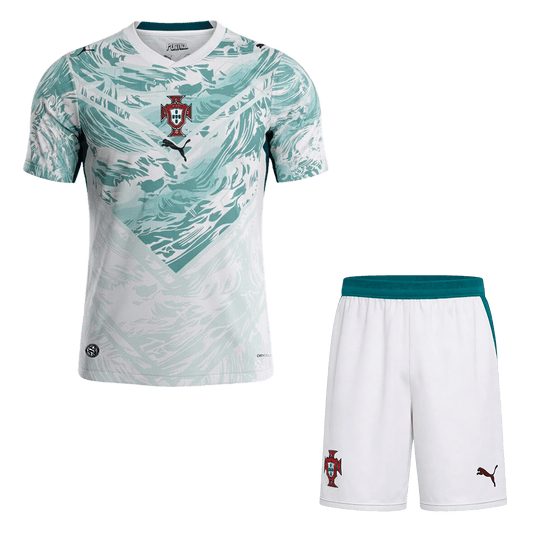 Portugal Mens Away Soccer Kit World Cup 2026 White&Green
