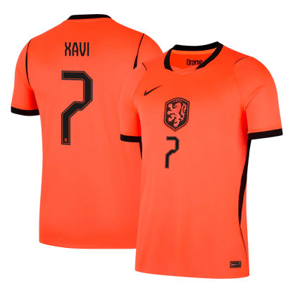 XAVI #7 Netherlands Mens Home Soccer Jersey World Cup 2026 Orange