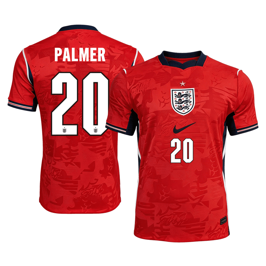PALMER #20 England Mens Away Soccer Jersey World Cup 2026 Red