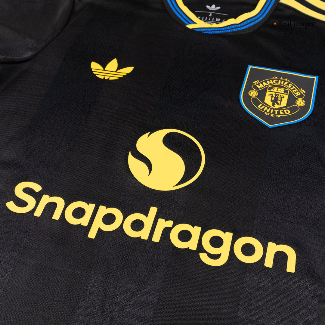 Manchester United Mens Third Away Soccer Jersey 2025/26 Black