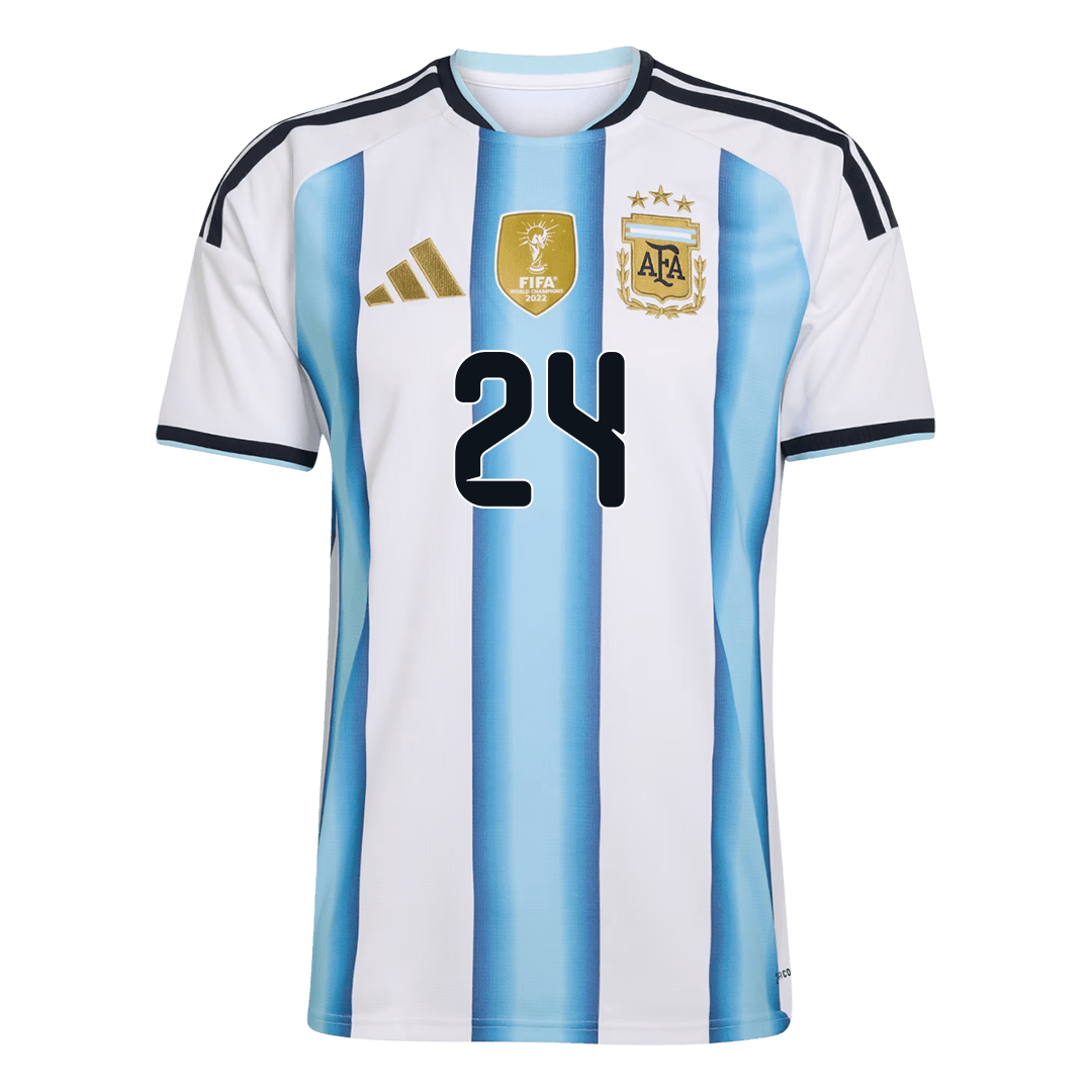 E. FERNÁNDEZ #24 Argentina Mens Home Soccer Jersey World Cup 2026 Blue&White [PREMIUM]