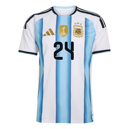 E. FERNÁNDEZ #24 Argentina Mens Home Soccer Jersey World Cup 2026 Blue&White [PREMIUM]