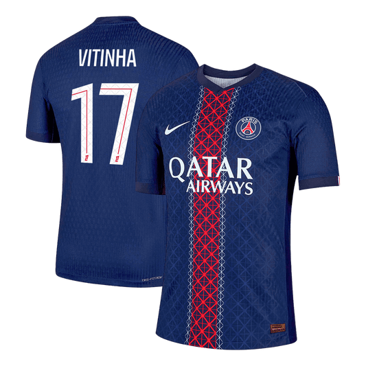 VITINHA #17 PSG Mens Home Soccer Jersey 2025/26 Navy - Player Version