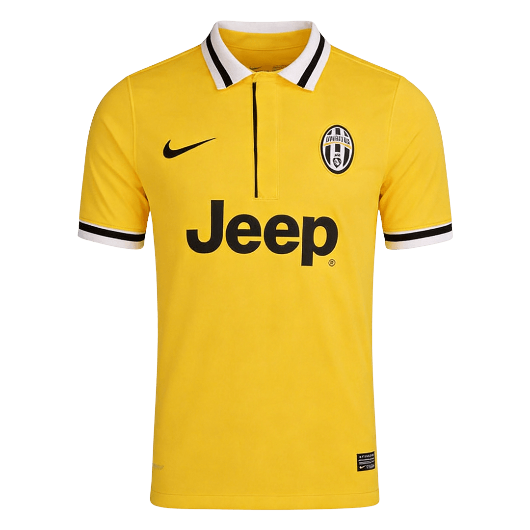 Retro PIRLO #21 Juventus Mens Away Soccer Jersey 2013/14 Yellow