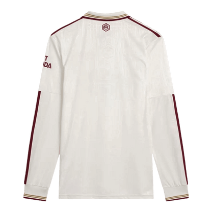 Arsenal Mens Third Away Long Sleeve Soccer Jersey 2025/26 White
